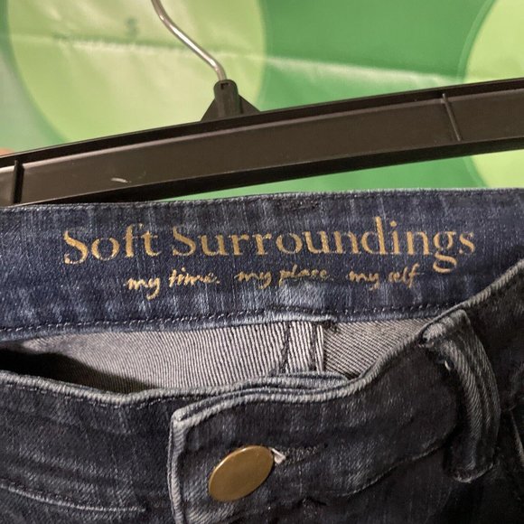 SOFT SURROUNDINGS Women's jeans w/crochet ankle detail in BLACK sz 10 - VGUC - Picture 13 of 14